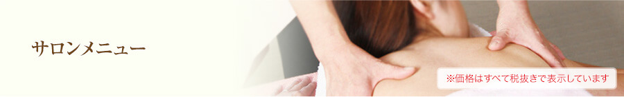 サロンメニュー